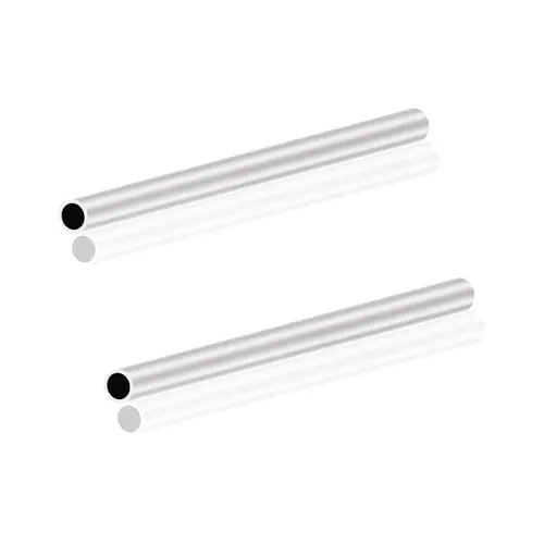 LAVMHAB 6063 Aluminium Rundrohr 10mm x 8mm 1,0 mm Wandstärke 150 mm Länge, Runde Aluminium rohre Aluminium-Schläuche Gerade Rohre (2 Stück)