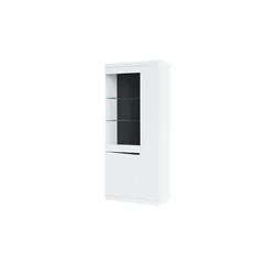 Vitrine Turino Neo , weiß , Maße (cm): B: 86 H: 196,5 T: 39.9