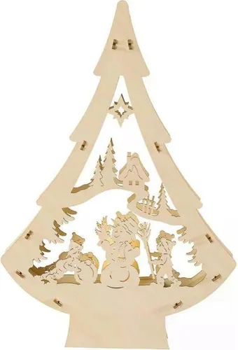 LED-Lichterbaum Schneemann mit warmweißer Beleuchtung und Timer BxHxT 20,5x30x4cm NEU