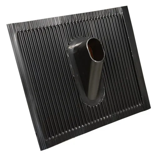 Premium X Dachabdeckung Alu-Dachziegel Schwarz - Montagezubehör für Satellitenanlagen - Professionelle, UV-beständige Aluminium-Dachabdeckung für flexiblen Mastdurchgang, Maße: 450x500 mm, ideal für langlebige Installationen.