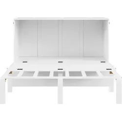 Platzsparendes Schrankbett 140x200 cm in Weiß