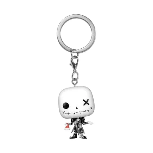 Funko Pop! Keychain: Patchwork - Jack Skellington - The Nightmare Before Christmas - Neuartiger Schlüsselanhänger - Vinyl-Minifigur Zum Sammeln - Strumpffüller - Geschenkidee