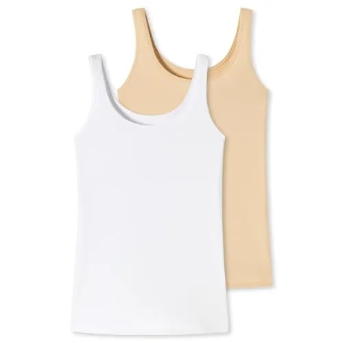 Uncover by Schiesser - Cotton - Unterhemd/Top - 2er Pack (3XL Weiß/Sand)