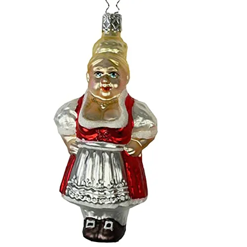 Inge-glas Weihnachts-Anhänger Marie – Handgefertigt - Hochwertiger Weihnachts-Anhänger Marie aus mundgeblasenem Glas, liebevoll handbemalt in Deutschland. Ein einzigartiger Glanz für Ihre Weihnachtsbaum-Dekoration.