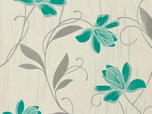 Tapeten A.S. Création Tapete Chicago 3062-10 306210 Blumen weiß türkis (2,69€/1q