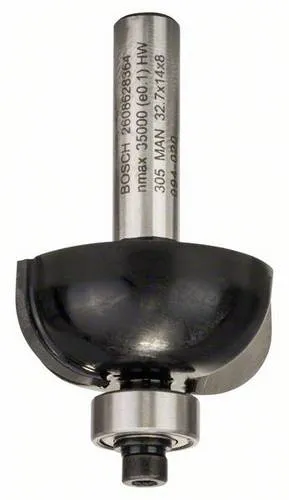 Bosch Accessories 2608628364 Hohlkehlfräser Hartmetall Länge 55mm Produktabmessung, Ø 32.7mm Schaftdurchmesser 8mm