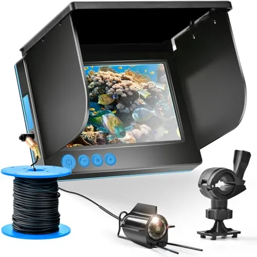 Fishfinder mit Unterwasserkamera, 5-Zoll-IPS-Display und Nachtsicht