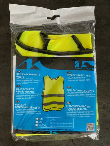 Fahrrad - M-WAVE - Warnweste mit Klettband - 120916 - Größe S/M - NEU