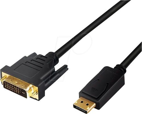 LOGILINK CV0130 - Displayport 1.2 Stecker auf DVI 24+1 Stecker, 1080p, 1 m