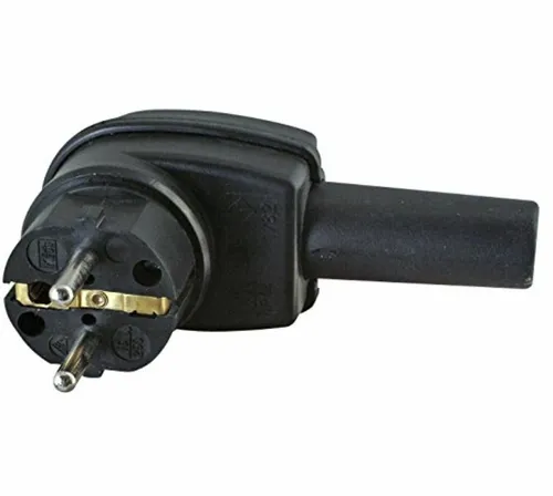 Produktbild KOPP Schuko Winkelstecker Vollgummi Schwarz