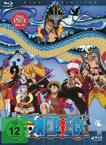 ONE PIECE - TV-SERIE - BOX 35 DVD (Episoden 1001-1025) - Anime Box Set mit 4 Discs, ideal für Fans der beliebten Serie, inklusive Deutsch und Japanisch mit deutschen Untertiteln.