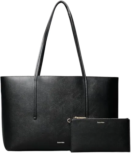 Calvin Klein Foil Shopper Tasche 44 cm schwarz von Calvin Klein