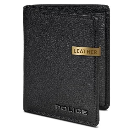 POLICE Leder-Geldbörse Hochformat mit RFID-Schutz