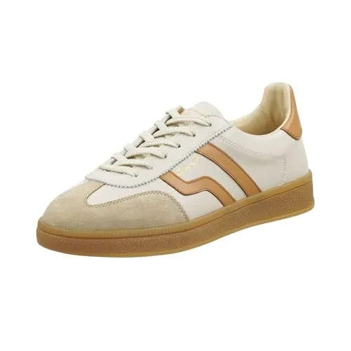 GANT 32531247/G111 Damen Sneaker Low Glattleder in Beige-Kombi - Gr. 40 - Damen Sneaker aus robustem Echtleder in trendiger Retro-Optik, mit komfortablem Wechselfußbett und rutschfester Laufsohle für sicheren Halt.