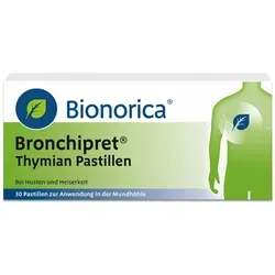 Bronchipret Thymian Pastillen 30 ST - Pflanzliches Arzneimittel zur Linderung von Erkältungsbeschwerden und Bronchitis. Ideal bei zähflüssigem Schleim für eine bessere Atmung.