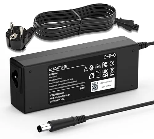 VUOHOEG 90W Laptop Ladekabel für HP - Notebook-Netzteile/-Ladegeräte, kompatibel mit zahlreichen HP-Modellen, sicher und zuverlässig mit intelligenten Schutzfunktionen gegen Überstrom und Überhitzung.