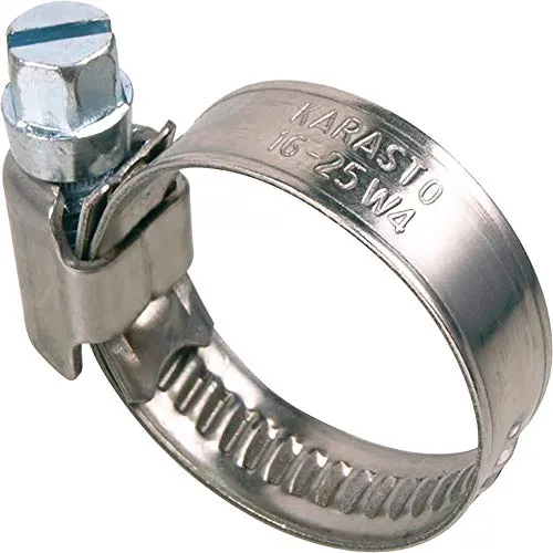 Geka Schlauchschelle W4 9 mm Spannbereich 16-25 mm, Chromstahl, Silber, 48 x 28 x 28 cm