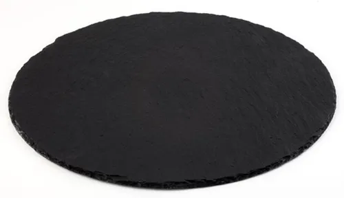 APS Naturschieferplatte Durchmesser: 280 mm anthrazit in schwarz von APS