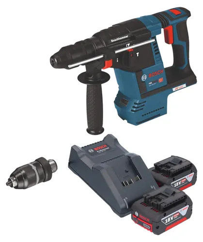 Bosch GBH 18V-26 F Professional Akku-Bohrhammer mit 2x 4,0 Ah Akkus