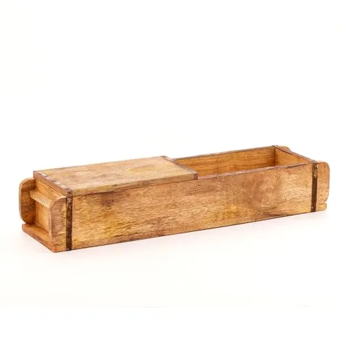 Die Stadtgärtner Vintage Ziegelform aus recyceltem Holz mit Deckel | Dekokiste für Ordnung - Praktische Vintage Ziegelform mit Deckel zur stilvollen Aufbewahrung. Handgefertigt aus recyceltem Holz, bietet sie ein einzigartiges Design und schützt deine Schätze. Ideal für die kreative Raumnutzung!