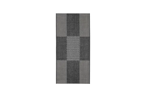 andiamo In- und Outdoor Teppich Arizona - Pflegeleichter Balkon Teppich Outdoorteppich, Küchenteppich - Größe: 60 x 110 cm, Farbe: Anthrazit