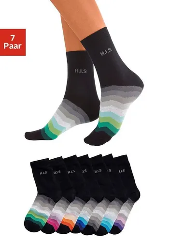 H.I.S Basicsocken (Packung, 7-Paar) mit schwarzem Schaft von HIS