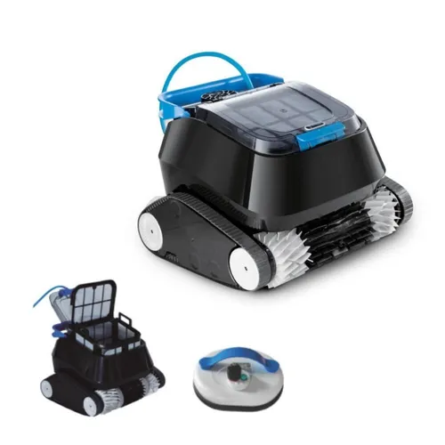 SIBO Poolroboter Power Battery 4.0 - Kabelloser Poolreiniger - Kabellose Reinigung für Pools bis 10x5m. Automatischer Reinigungszyklus, einfache Handhabung und effektive Wasserlinienreinigung. Ideal für entspannte Poolpflege.