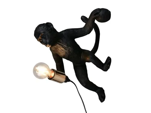 meineWunschleuchte Wandleuchte Affenlampe Schwarz in schwarz von Meine Wunschleuchte