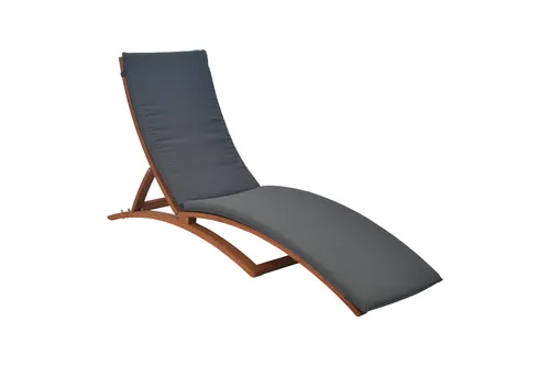 Gartenliege Cuba inkl. Auflage - Sonnenliegen für Garten und Terrasse, mit hochwertiger Auflage für optimalen Liegekomfort und praktischem Klappmechanismus zum einfachen Verstauen.
