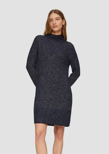 s.Oliver Minikleid Kleid Strickkleid mit Stehkragen und überschnittenen Schultern