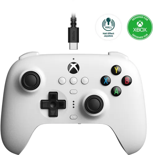 8Bitdo Ultimate Wired Controller für Xbox - Hall Effect Joystick - Games, Hardware & Zubehör für PC. Offiziell lizenziert, mit Hall-Effekt Joystick für präzise Steuerung und anpassbare Tastenbelegung. Ideal für Gamer auf Xbox Series X|S, Xbox One und Windows.