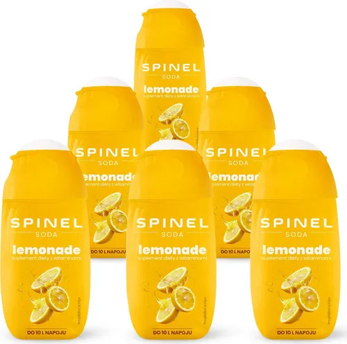 Spinel Soda Limonade Zitrone Sirup 65ml, 6 Stück für SodaStream Wassersprudler