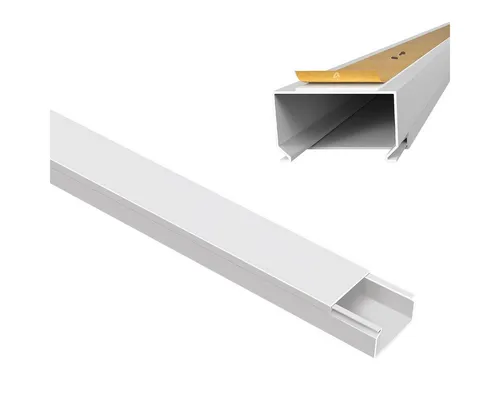 ARLI Kabelkanal Schraubbar mit Bodenlochung (2m Set, 2-St), PVC, schwer entflammbar, IP-Bewertung: IP40