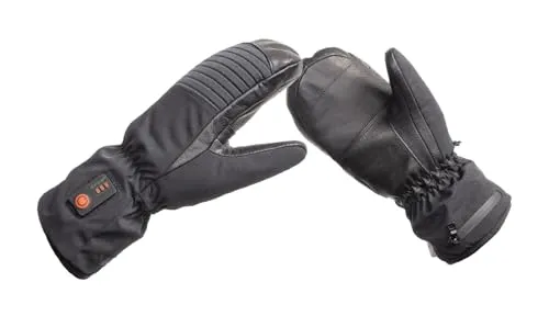 BERTSCHAT Beheizbare Fäustlinge Damen & Herren, Elektrische Handschuhe Winter mit Akku, 3 Heizstufen, Wasserdicht & Winddicht, Thermo-Handschuhe für Ski, Snowboard, Fahrrad & Outdoor (3.000 mAh, XL)