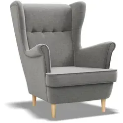 Loungesessel für das Wohnzimmer, Dunkelgrau - Grau von Mebligo