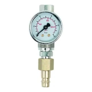 Schneider Druckregler DM-FSP 1/4i mit Manometer - Präziser Druckregler für Farbspritzpistolen. Mit Stecknippel für einfache Handhabung und erweiterter Garantie von 2 Jahren. Ideal für professionelle Anwendungen.