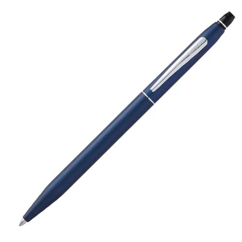 Cross Click Kugelschreiber - Druckmechanik in Blau mit schwarzer Tinte - Druckkugelschreiber mit innovativem Klickmechanismus für ein müheloses Schreiberlebnis. Stilvolles Design, perfekt für Büro und Meetings, in hochwertiger Geschenkbox.