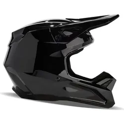 Fox Racing V1 Solid Helmet, MIPS-Technologie, herausnehmbares Innenfutter, Gute Belüftung, verstellbare Passform, Schutz für MX & Offroad, Farbe: Black, Größe: M