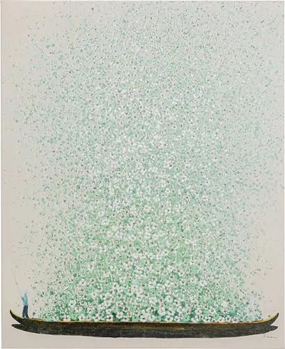 Kare Design Leinwandbild Flower Boat in grün von KARE