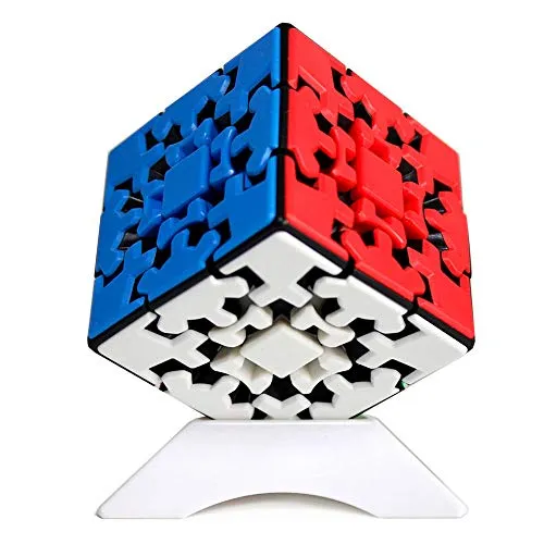 OJIN YUMO Zahnradwürfel 3x3 Puzzle Kungfu Würfel 3D Puzzle 3x3x3 Würfel Puzzle Glatter Twist Puzzle Cube mit einem Würfelstativ (Multicolor)