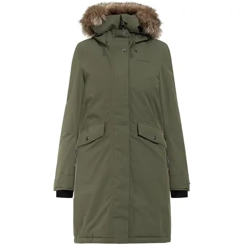 DIDRIKSONS Erika 3 Parka Damen, grün (Deep Green) - Größe 40 - Damen-Mäntel, wasserdicht und atmungsaktiv für optimalen Komfort bei jedem Wetter.