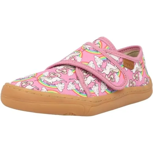 Froddo Barefoot Slippers White/Pink Größe EU 34 - Jungenschuhe mit angenehmem Barfußgefühl und extra flexibler Laufsohle, ideal für Freizeitaktivitäten.