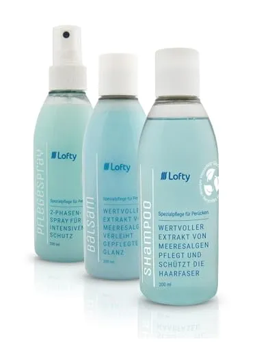 Lofty Perücken Pflege-Set 1 mit Shampoo, Balsam & Pflegespray
