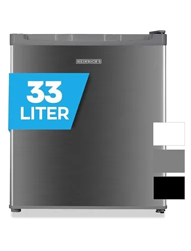 HEINRICHS Mini Gefrierschrank 33L - kompakt und leise mit nur 40dB, ideal für Büro, Camping und kleine Wohnungen, bis zu -18°C Temperaturregler