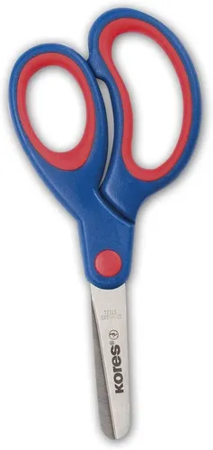 Kores Bastelschere mit Softgrip Griff rund Länge: 130 mm zufällige Farbe 1 Stück