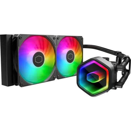 CoolerMaster WAK MasterLiquid 240 Core II ARGB - Effiziente Wasserkühlung - Wasserkühlung mit RGB-Beleuchtung, bietet hervorragende Kühlleistung für leistungsstarke Gaming-PCs und leisen Betrieb.