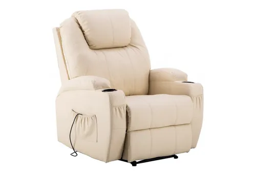 MCombo Relaxsessel Elektrisch mit Massagefunktion, Creme