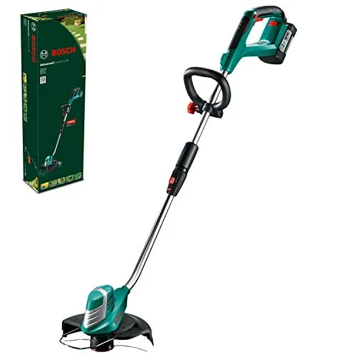 Bosch Akku Rasentrimmer AdvancedGrassCut 36 - Leistungsstark & Ergonomisch - Rasentrimmer & Motorsensen mit 36 Volt Akku, 2-Speed-Motor für beste Schnittgeschwindigkeit und komfortable Handhabung dank ergonomischem Design.