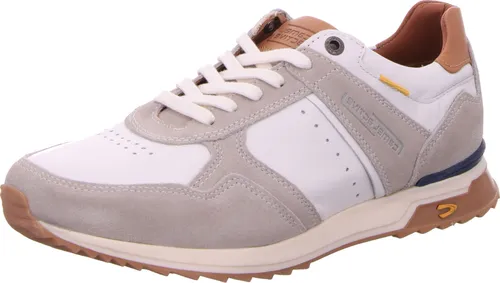 camel active Herren Schnürschuhe aus echtem Leder - Braun-Weiß, Größe 45 - Herren-Sneaker aus hochwertigem Leder mit tonalem Spaltleder und leichtem TPR-Sohle in Kontrastfarbe für optimalen Tragekomfort und Stil.