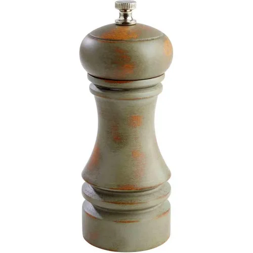 APS Salzmühle Ø 5,5 cm - Hochwertige Gewürzmühle - Küchenhelfer für präzises Würzen, mit stufenlos verstellbarem Mahlgrad und robustem Carbonstahl-Mahlwerk im stilvollen Vintage-Look.